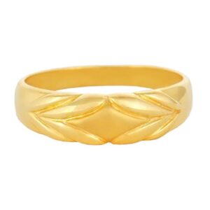 Solid 22K/18K/14K Fine Gold Certified Stamped Engraved Design Men's Ring