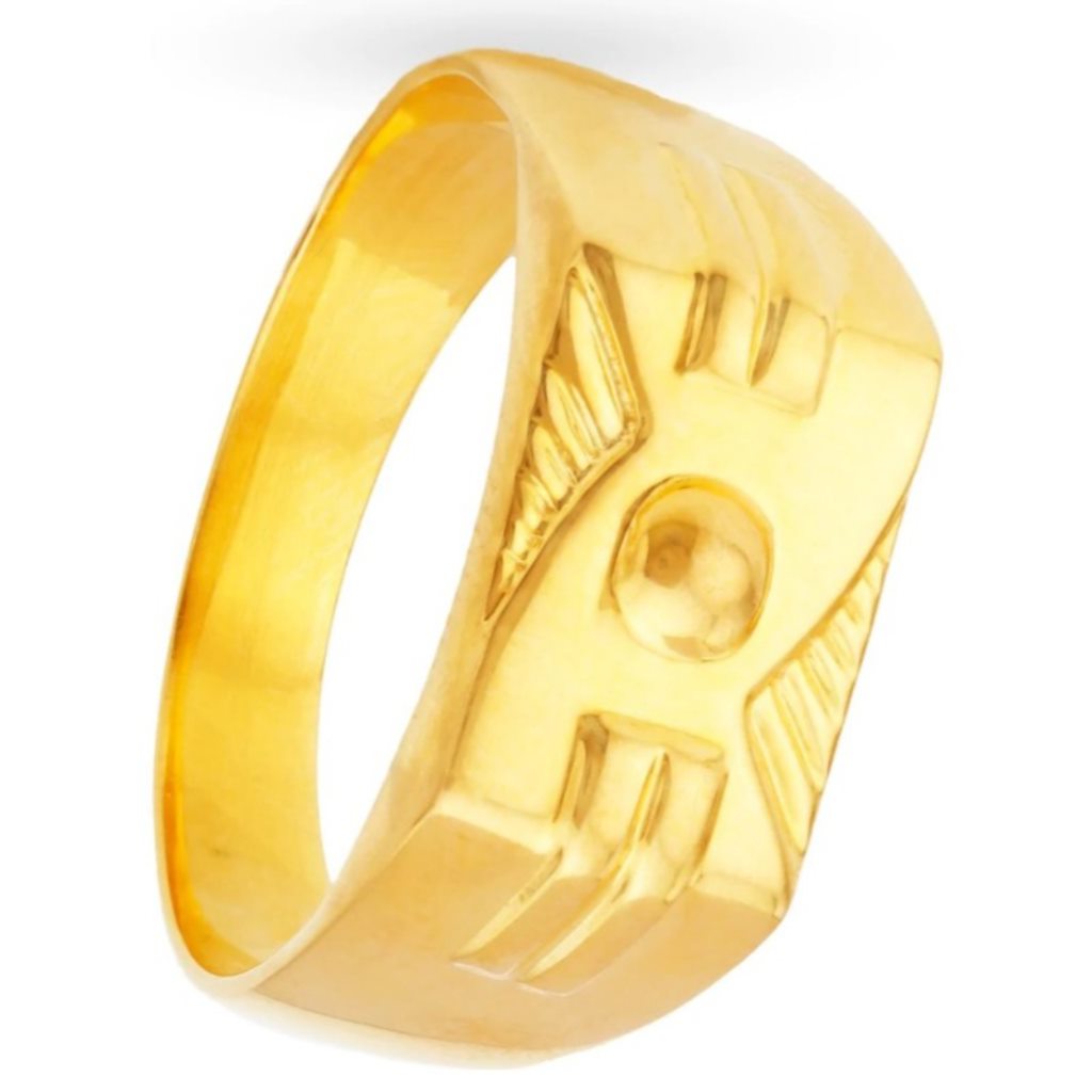 Solid 22K/18K/14K Fine Gold Certified Stamped Abstract Design Men's Ring
