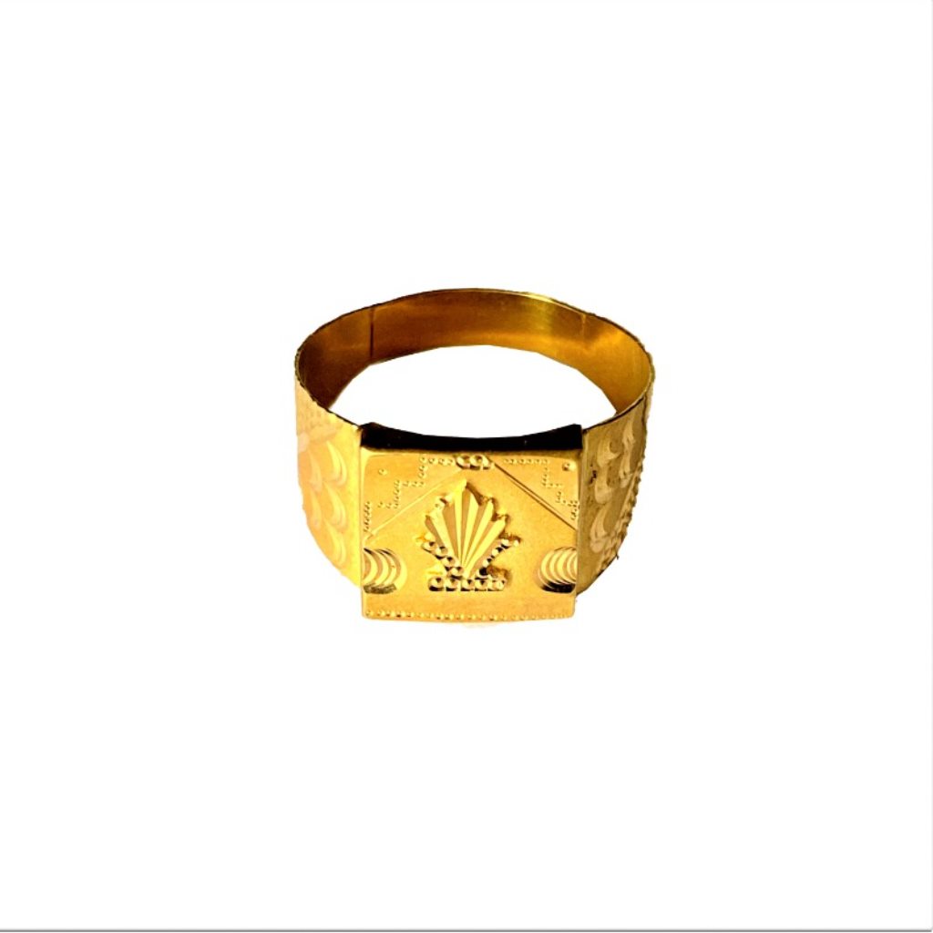 Solid 22K/18K/14K Fine Gold Certified Stamped Shell Design Men's Ring