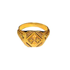 Solid 22K/18K/14K Fine Gold Certified Stamped Abstract Design Men's Ring