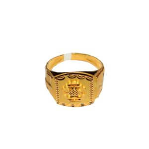 Solid 22K/18K/14K Fine Gold Certified Stamped Abstract Design Men's Ring