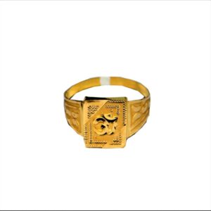 Solid 22K/18K/14K Fine Gold Certified Stamped Om Design Men's Ring