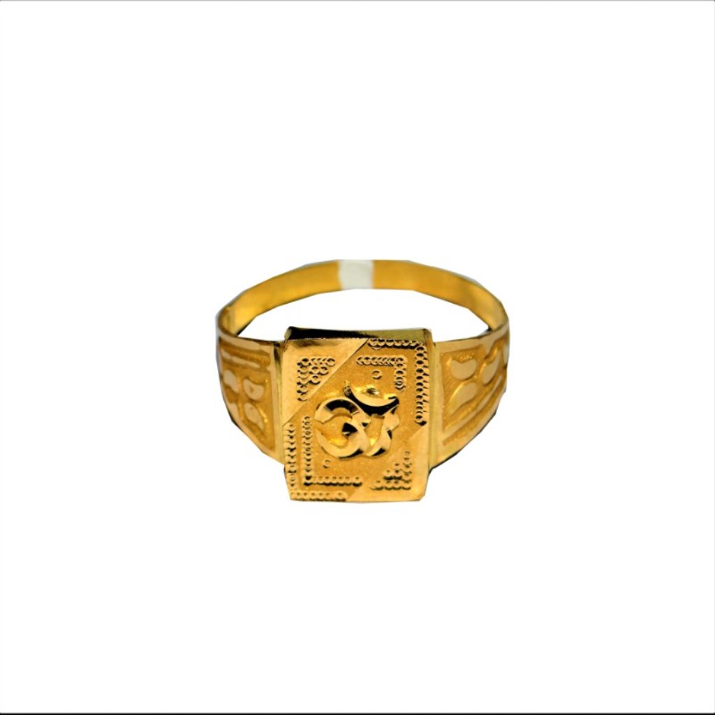 Solid 22K/18K/14K Fine Gold Certified Stamped Om Design Men's Ring