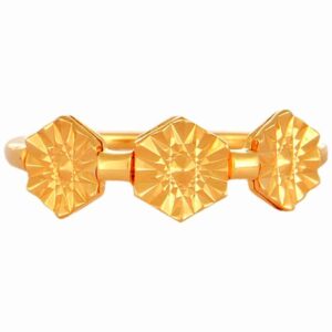 Solid 22K/18K/14K Fine Gold Certified Stamped 3 Flower Design Women's Ring