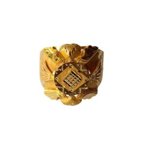 Solid 22K/18K/14K Fine Gold Certified Stamped Round Design Men's Ring