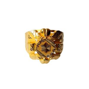 Solid 22K/18K/14K Fine Gold Certified Stamped Round Design Men's Ring