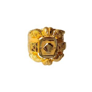 Solid 22K/18K/14K Fine Gold Certified Stamped Square Design Men's Ring