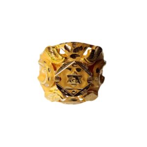 Solid 22K/18K/14K Fine Gold Certified Stamped Round Design Men's Ring