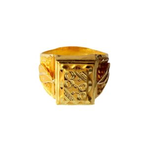 Solid 22K/18K/14K Fine Gold Certified Stamped Square Design Men's Ring