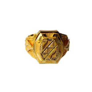 Solid 22K/18K/14K Fine Gold Certified Stamped Square Design Men's Ring