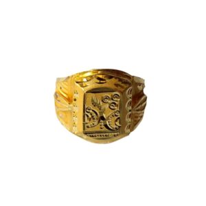 Solid 22K/18K/14K Fine Gold Certified Stamped Square Design Men's Ring