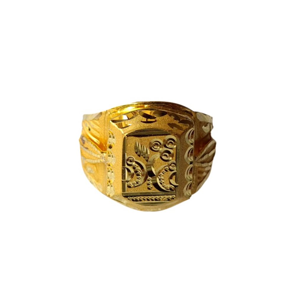 Solid 22K/18K/14K Fine Gold Certified Stamped Square Design Men's Ring