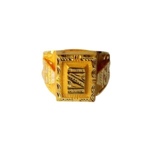 Solid 22K/18K/14K Fine Gold Certified Stamped Square Design Men's Ring