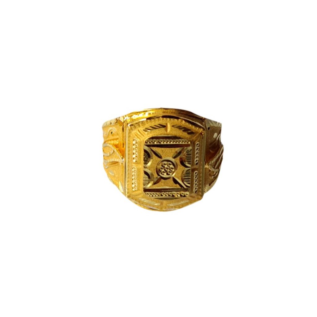 Solid 22K/18K/14K Fine Gold Certified Stamped Round Design Men's Ring