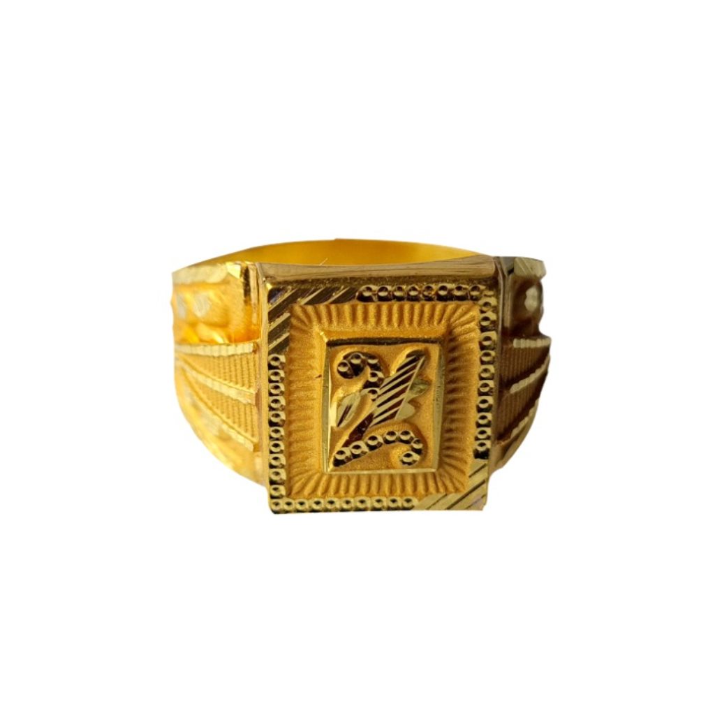 Solid 22K/18K/14K Fine Gold Certified Stamped Square Design Men's Ring