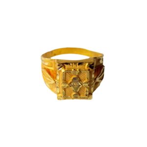 Solid 22K/18K/14K Fine Gold Certified Stamped Square Design Men's Ring