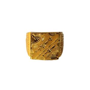 Solid 22K/18K/14K Fine Gold Certified Stamped Square Design Men's Ring