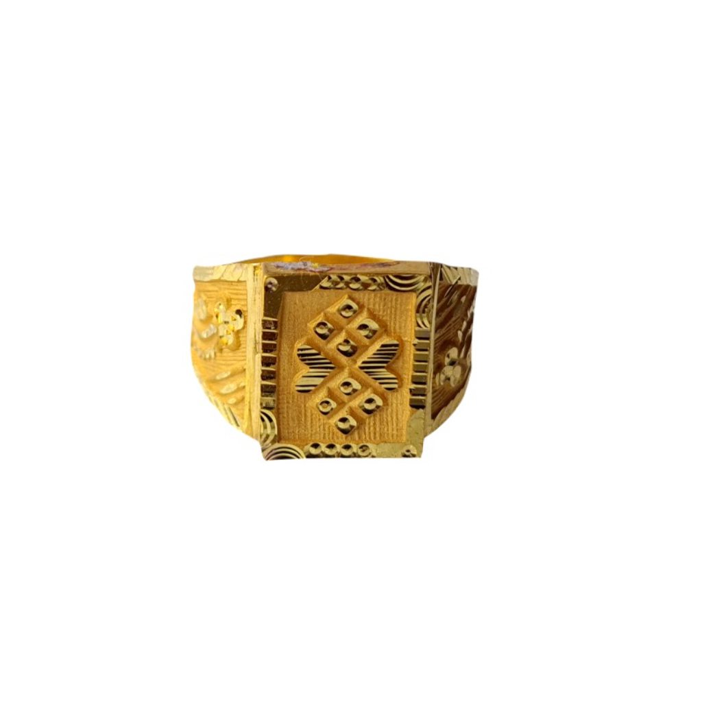 Solid 22K/18K/14K Fine Gold Certified Stamped Heart Design Men's Ring