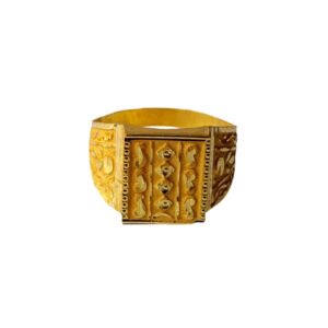 Solid 22K/18K/14K Fine Gold Certified Stamped Square Design Men's Ring