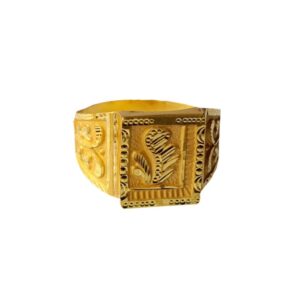 Solid 22K/18K/14K Fine Gold Certified Stamped Leaf Design Men's Ring