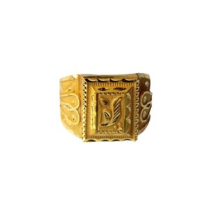 Solid 22K/18K/14K Fine Gold Certified Stamped Flower Design Men's Ring