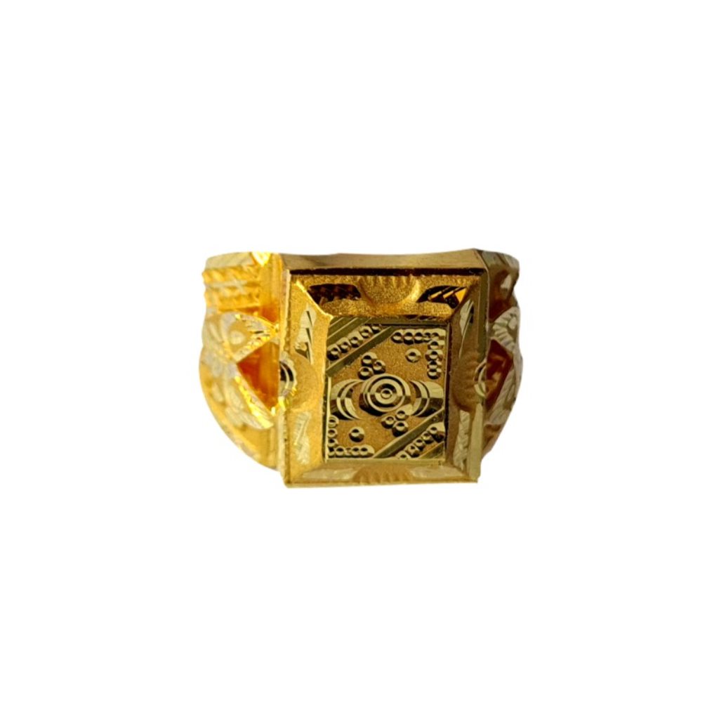 Solid 22K/18K/14K Fine Gold Certified Stamped Square Design Men's Ring
