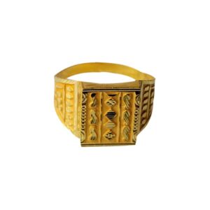 Solid 22K/18K/14K Fine Gold Certified Stamped Square Design Men's Ring