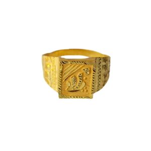 Solid 22K/18K/14K Fine Gold Certified Stamped Leaf Design Men's Ring