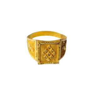 Solid 22K/18K/14K Fine Gold Certified Stamped Octagon Design Men's Ring