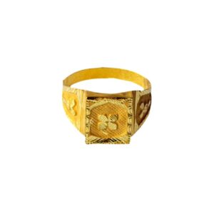 Solid 22K/18K/14K Fine Gold Certified Stamped Flower Design Men's Ring
