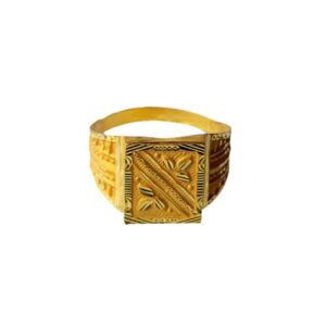 Solid 22K/18K/14K Fine Gold Certified Stamped Flower Design Men's Ring