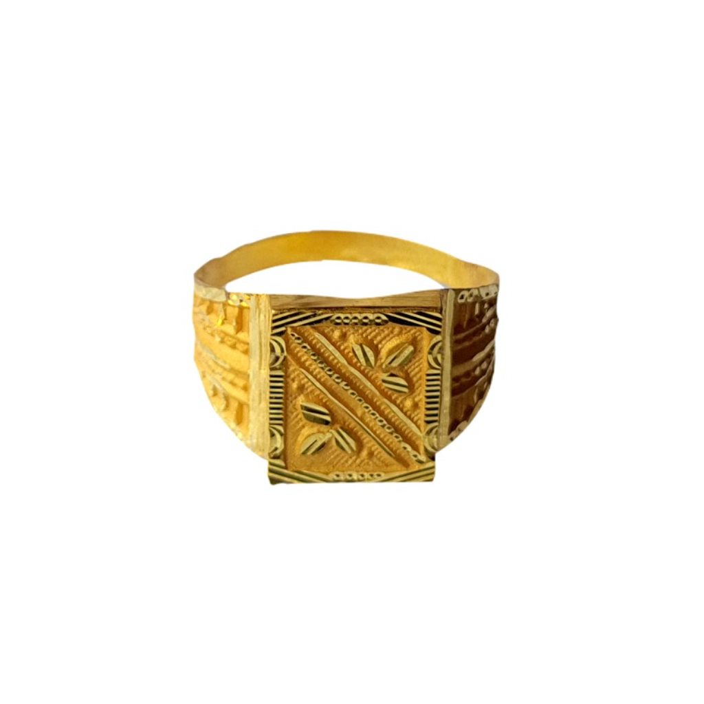 Solid 22K/18K/14K Fine Gold Certified Stamped Flower Design Men's Ring
