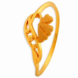 Solid 22K/18K/14K Fine Gold Certified Stamped Leaf Design Women's Ring
