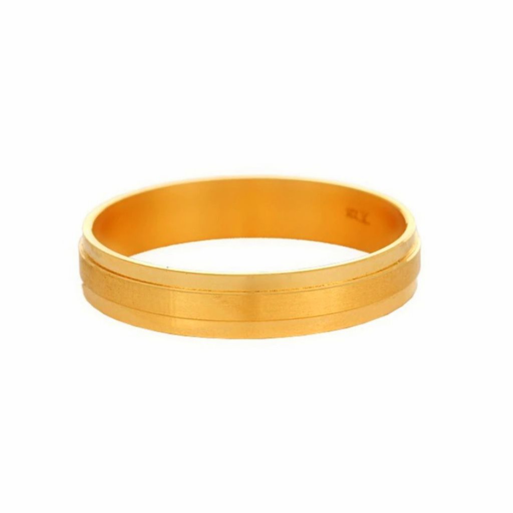 Solid 22K/18K/14K Fine Gold Certified Stamped Plain Band Design Women's Ring