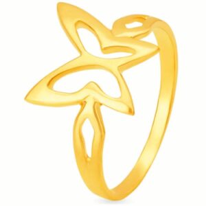 Solid 22K/18K/14K Fine Gold Certified Stamped Butterfly Design Women's Ring