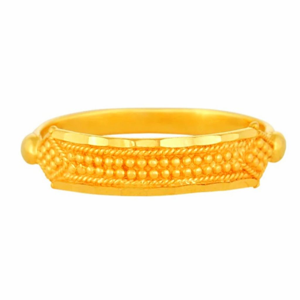 Solid 22K/18K/14K Fine Gold Certified Stamped Carved Design Women's Ring