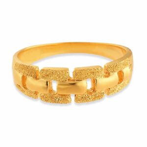 Solid 22K/18K/14K Fine Gold Certified Stamped Chain Design Women's Ring