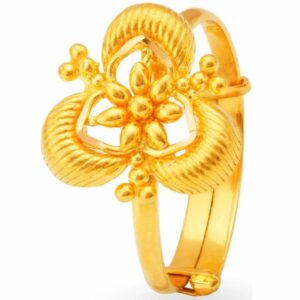 Solid 22K/18K/14K Fine Gold Certified Stamped Floral Design Women's Ring
