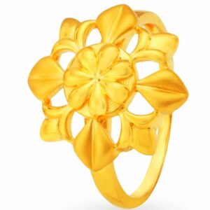 Solid 22K/18K/14K Fine Gold Certified Stamped Floral Design Women's Ring