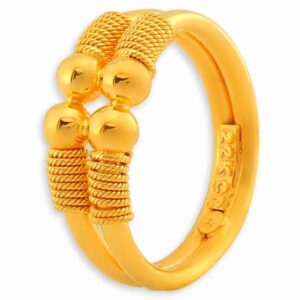 Solid 22K/18K/14K Fine Gold Certified Stamped Double Band Design Women's Ring