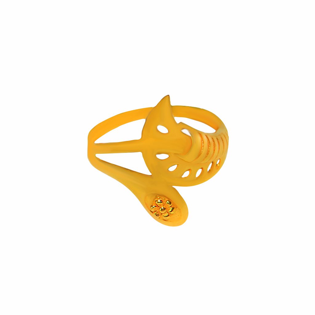 Solid 22K/18K/14K Fine Gold Certified Stamped Flower Design Women's Ring