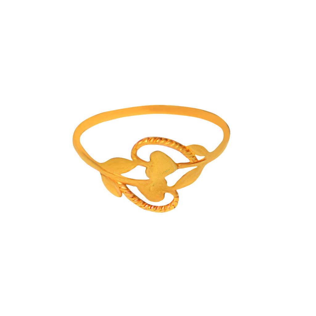 Solid 22K/18K/14K Fine Gold Certified Stamped Heart Design Women's Ring