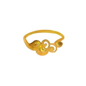 Solid 22K/18K/14K Fine Gold Certified Stamped Leaf Design Women's Ring