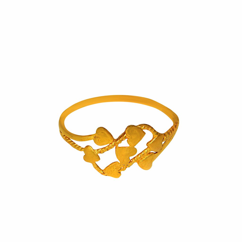 Solid 22K/18K/14K Fine Gold Certified Stamped Heart Design Women's Ring