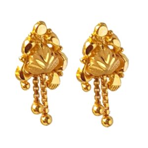 Solid 22K/18K/14K Fine Gold Certified Stamped Beautiful Design Hoop Earring