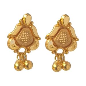 Solid 22K/18K/14K Fine Gold Certified Stamped Triangle Design Hoop Earring