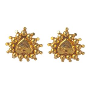 Solid 22K/18K/14K Fine Gold Certified Stamped Heart Design Hoop Earring