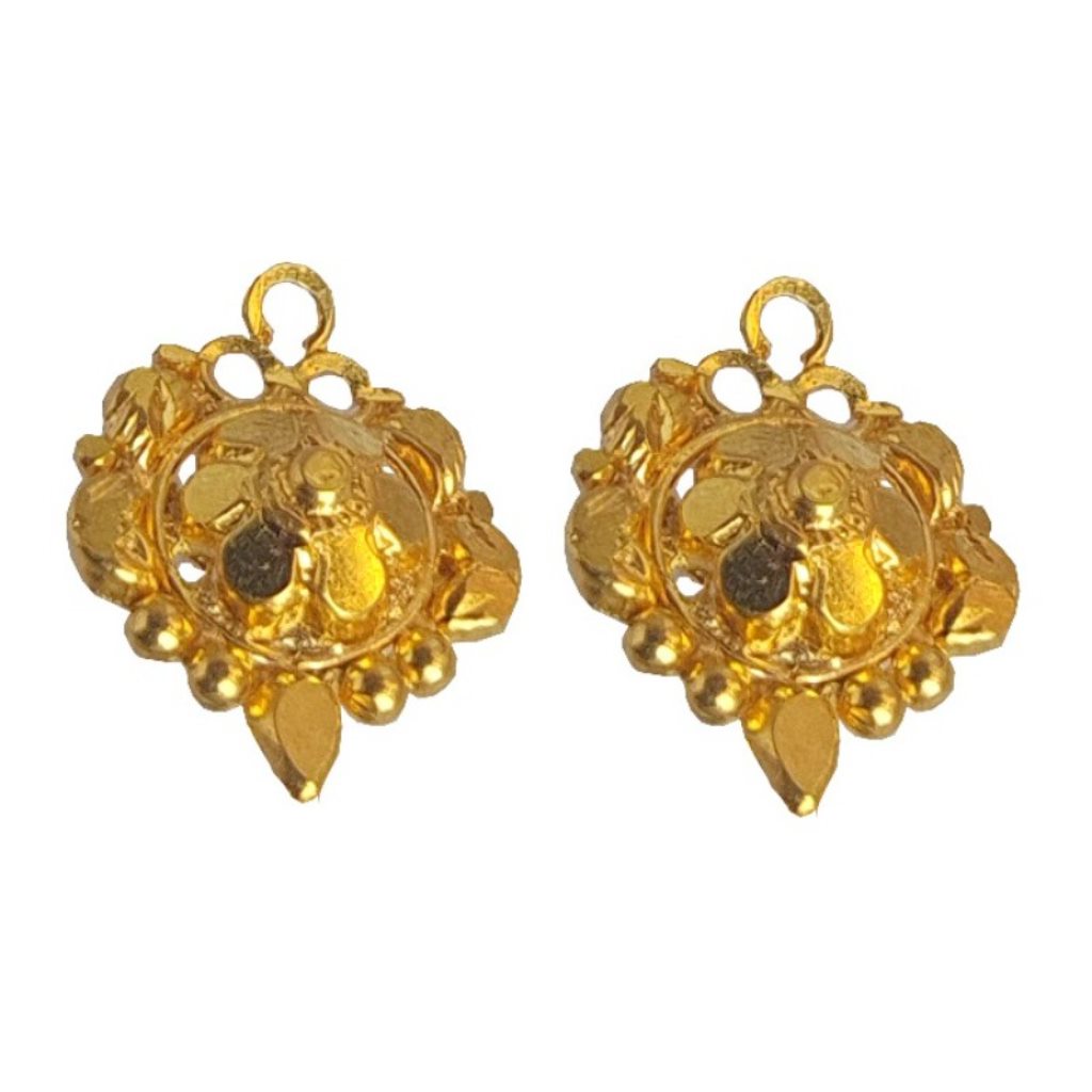 Solid 22K/18K/14K Fine Gold Certified Stamped Beautiful Design Hoop Earring