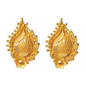 Solid 22K/18K/14K Fine Gold Certified Stamped Pure Design Hoop Earring