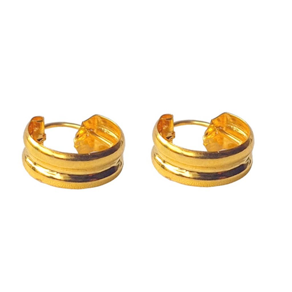 Solid 22K/18K/14K Fine Gold Certified Stamped Gorgeous Design Hoop Earring